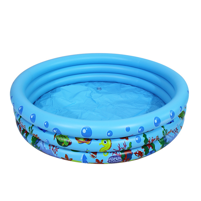 Hongyu Factory direct sales single-bottom printed inflatable swimming pool, Marine fish, children's water play pool, circular pvc sandpit Item Picture