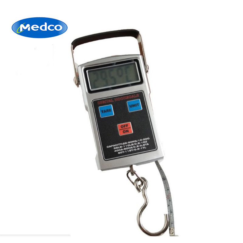 跨境专供婴儿秤手提式体重秤带裤带电子计重手提秤带计算器手提秤