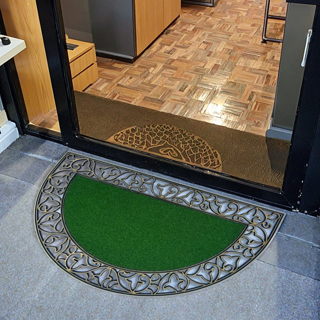 Black rubber and plastic anti-slip MATS, aluminum film injection molded MATS, popular European-style welcome MATS, machine-pressed MATS, door mud scraping MATS Application Scenario