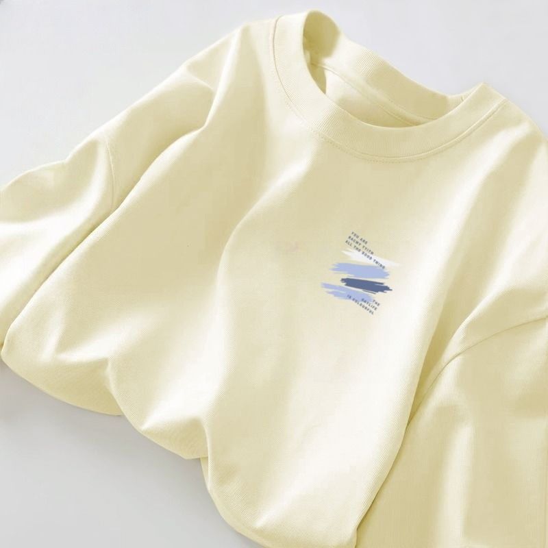 100% pure cotton round-neck long-sleeved T-shirt for men, new trendy Hong Kong-style loose and versatile T-shirt top for spring and autumn Application Scenario