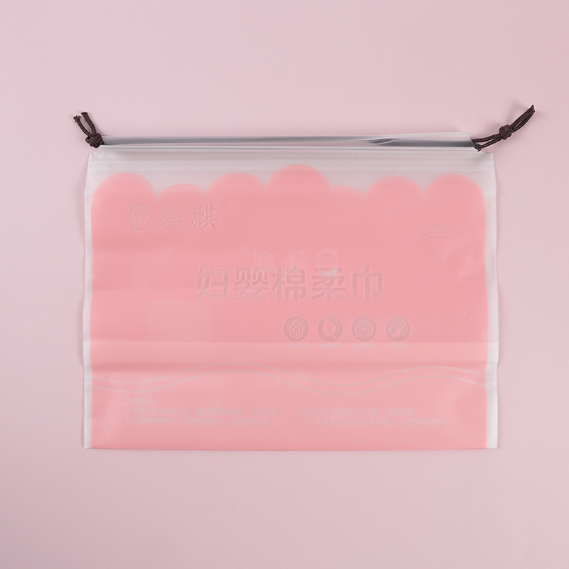 Wholesale beauty packaging bags, takeout packaging bags, cotton soft tissue drawstrings, face towel packaging bags, customized packaging bags Application Scenario