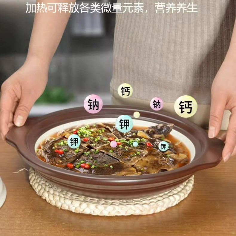 Jinhua lithium porcelain bicolor glaze Extra shallow clay pot Special clay pot high-temperature resistant dry-fired clay pot 煲仔饭 hotel ceramic sand Application Scenario