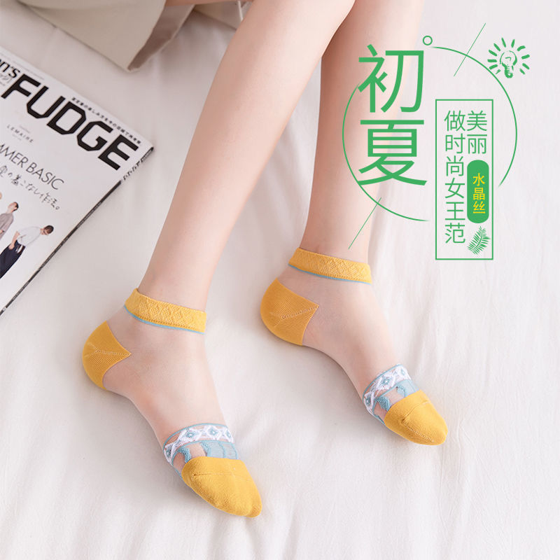 袜子批发/袜子/跑步袜英文/短袜/地板袜产品图