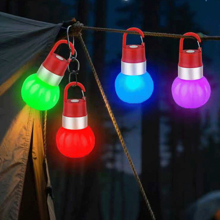 户外迷你瓶盖露营灯RGB炫彩氛围灯充电式可悬挂营地帐篷新小夜灯