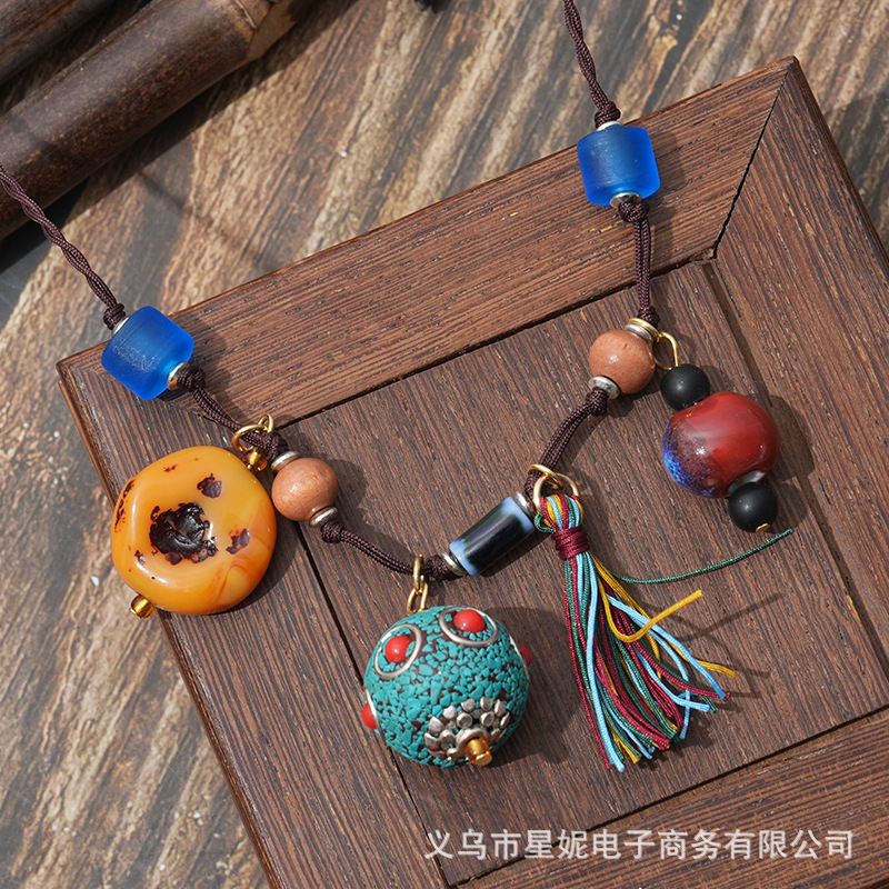 Ethnic style, Bohemian style, multi-treasure necklaces, cheongsams, cotton and linen clothes, accessories, collectibles, tassels, necklaces, best-selling wholesale items