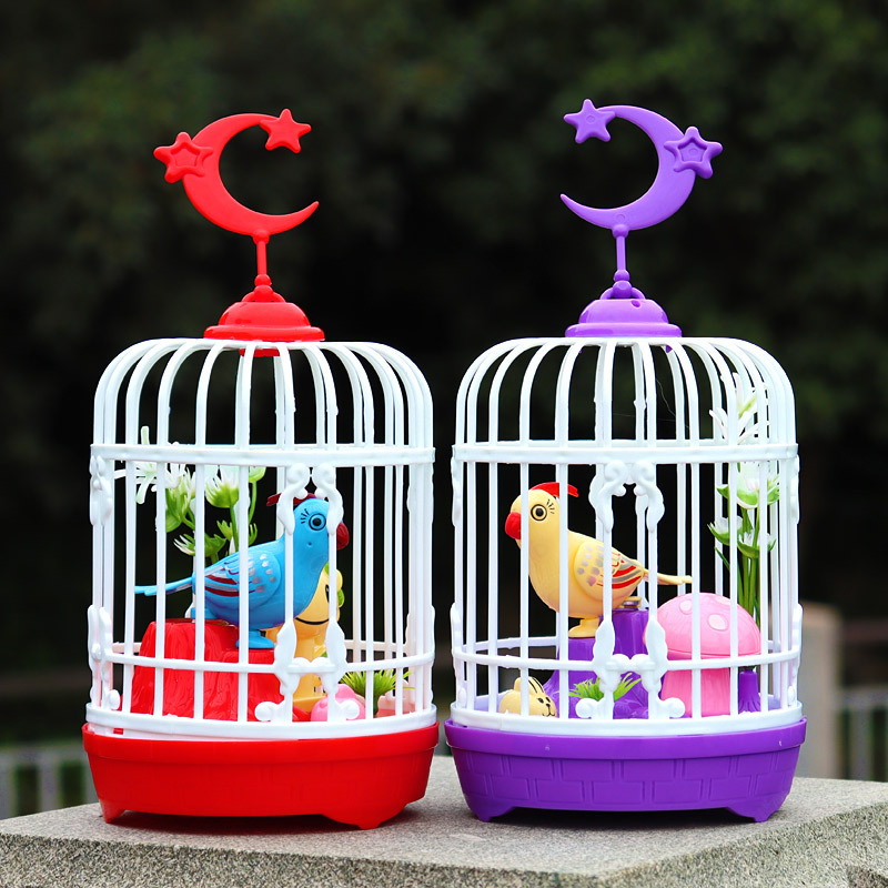 Voice-controlled luminous birdcage, birdcage, pigeon cage, wooden birdhouse, huge parrot warm nest, pet birdhouse, home decoration details Picture