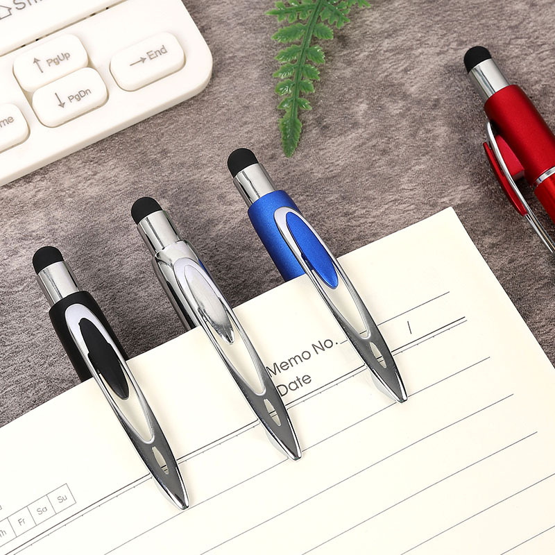 Wholesale touch screen ballpoint pens from the manufacturer. Touch screen pens with steel rods and ballpoint pens Application Scenario