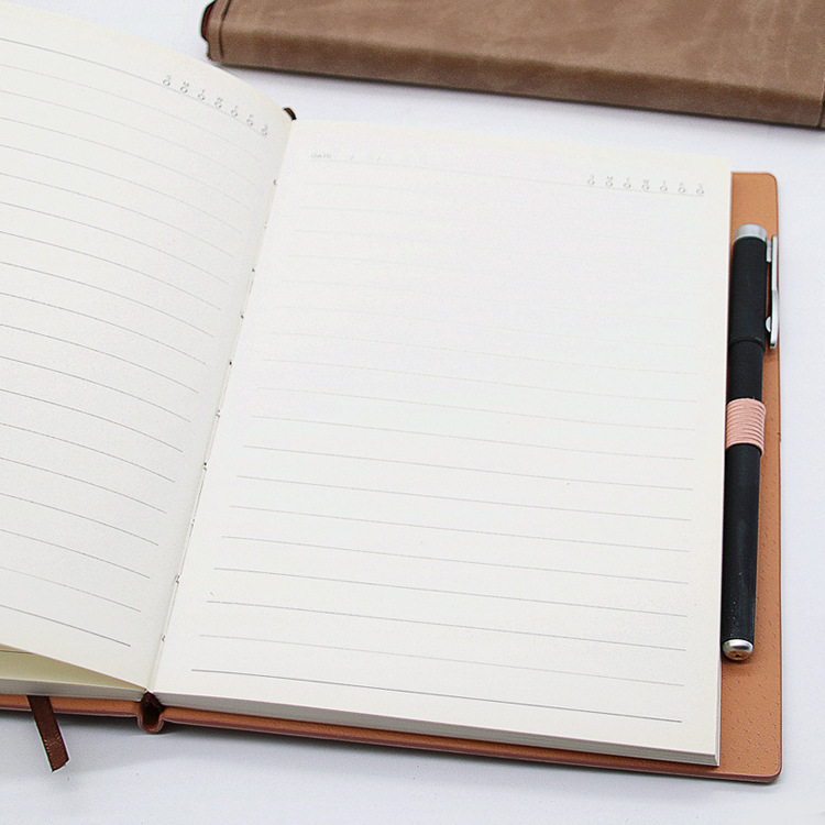 Yalong Cross-border's new fashionable design A5 leather notebook, a notebook manufacturer, is suitable for schools Specification image