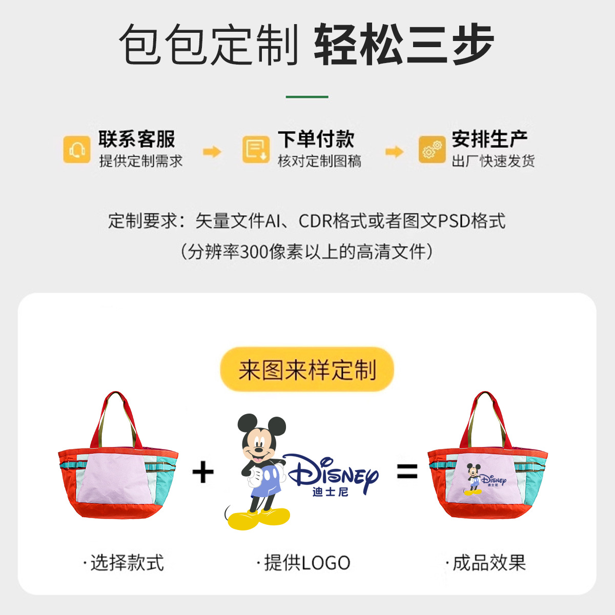 定制印刷托特包多巴胺撞色大容量刺绣logo牛津布袋单肩尼龙购物袋产品图