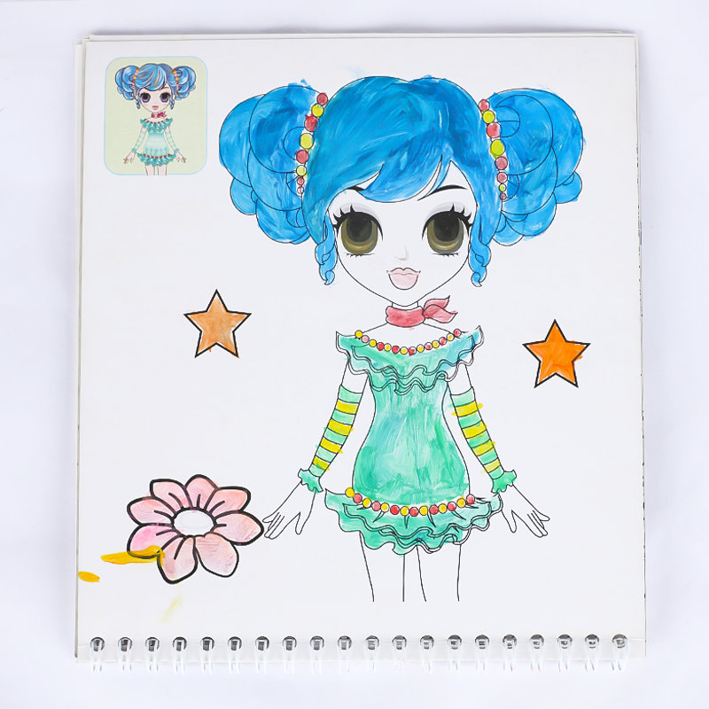 Wholesale of cartoon color drawing pencil sets, children's learning to doodle, diY gold powder paint, students hands-on Application Scenario