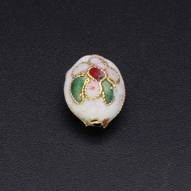 Traditional high-temperature cloisonne filigree silver blue DIY jewelry accessories, pearl Cloisonne 13*9 ladybug