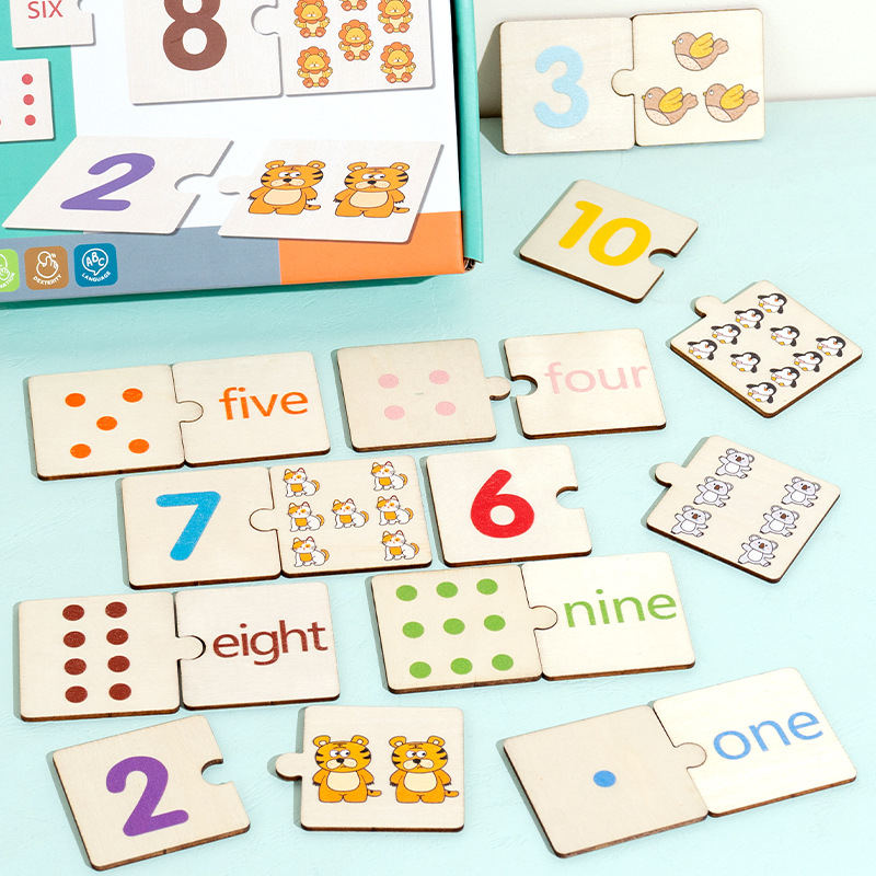 Numbers, English letters, decomposition, arithmetic, addition and subtraction, matching, animal cognition teaching, children's toys, cross-border