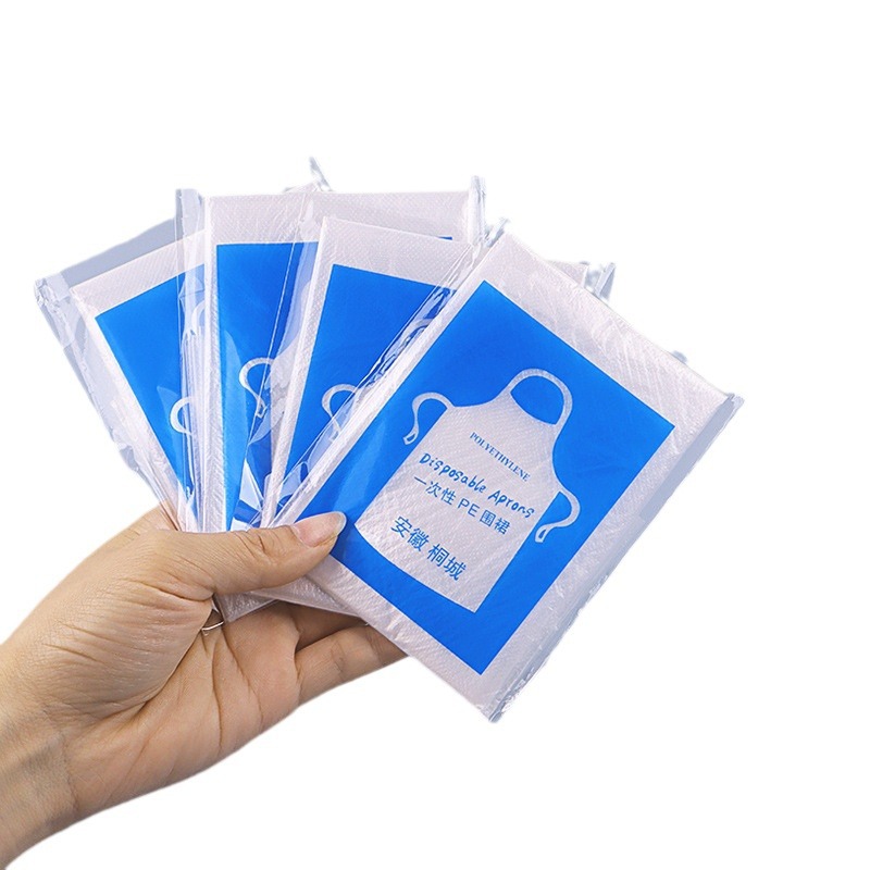 Disposable plastic pe apron for commercial use in the catering industry, waterproof and oil-proof for hot pot and barbecue, independent packaging, wholesale of general goods in the market Application Scenario