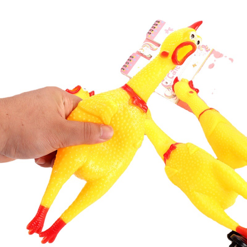 Medium-sized screaming chickens, strange screaming chickens, screaming chickens, desperate fighting chickens, making sounds, and dog toys are selling well at street stalls Specification image