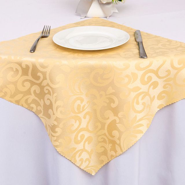 涤纶餐饮提花餐巾口布酒店婚庆宴会欧式折花双勾餐巾单钩口布48x48cm
