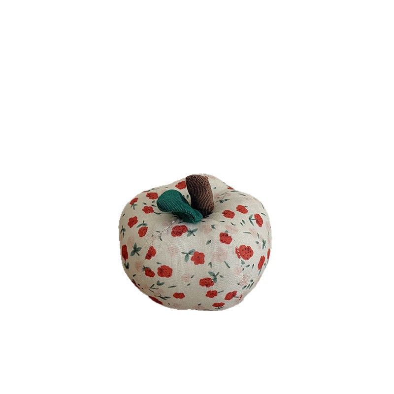 Spring new floral apple figurine, fabric handcrafted fruit-themed photography prop, InS-style room decoration item Item Picture
