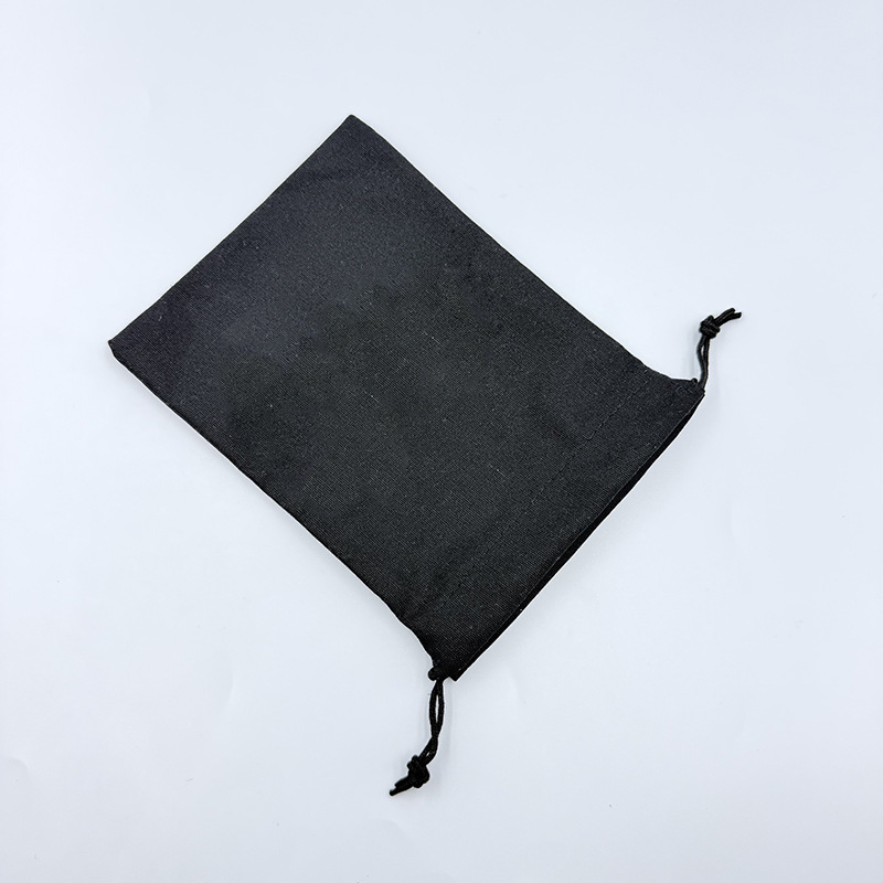 Customizable logo thickened black canvas drawstring bag, travel clothing organizing bag, drawstring cotton bag, storage bag Specification image