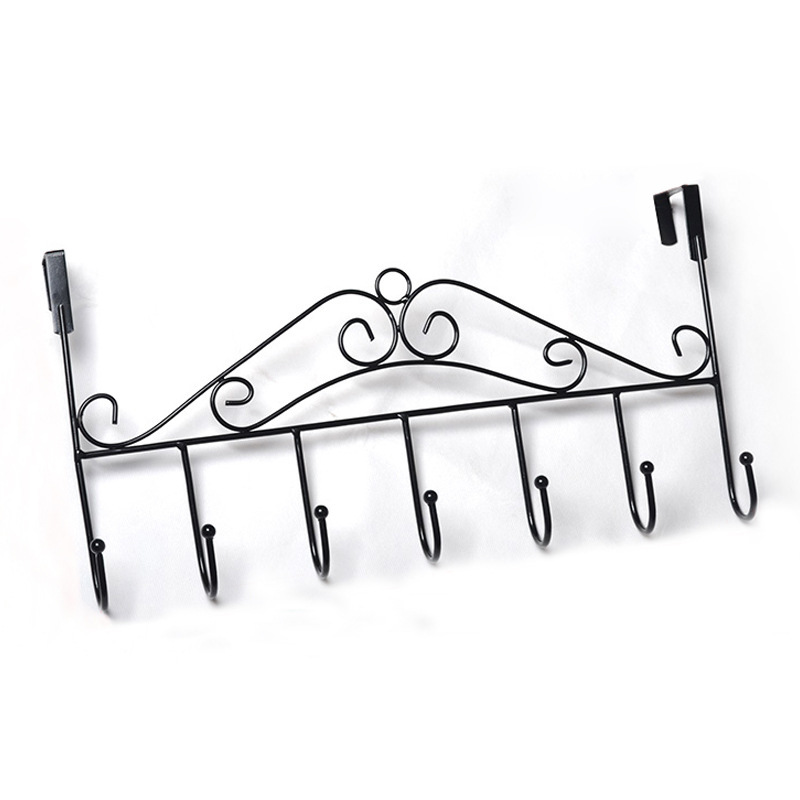 A creative rack for hanging clothes and hats without drilling holes, hooks at the back of the door, nails, clothes hangers on the door, or installation on the back of the door Item Picture