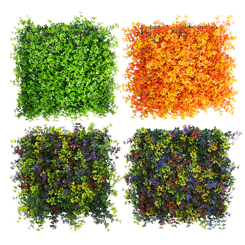 Export artificial plant wall, green plant wall, colorful eucalyptus Milan plastic lawn, plastic background flower wall decoration Application Scenario