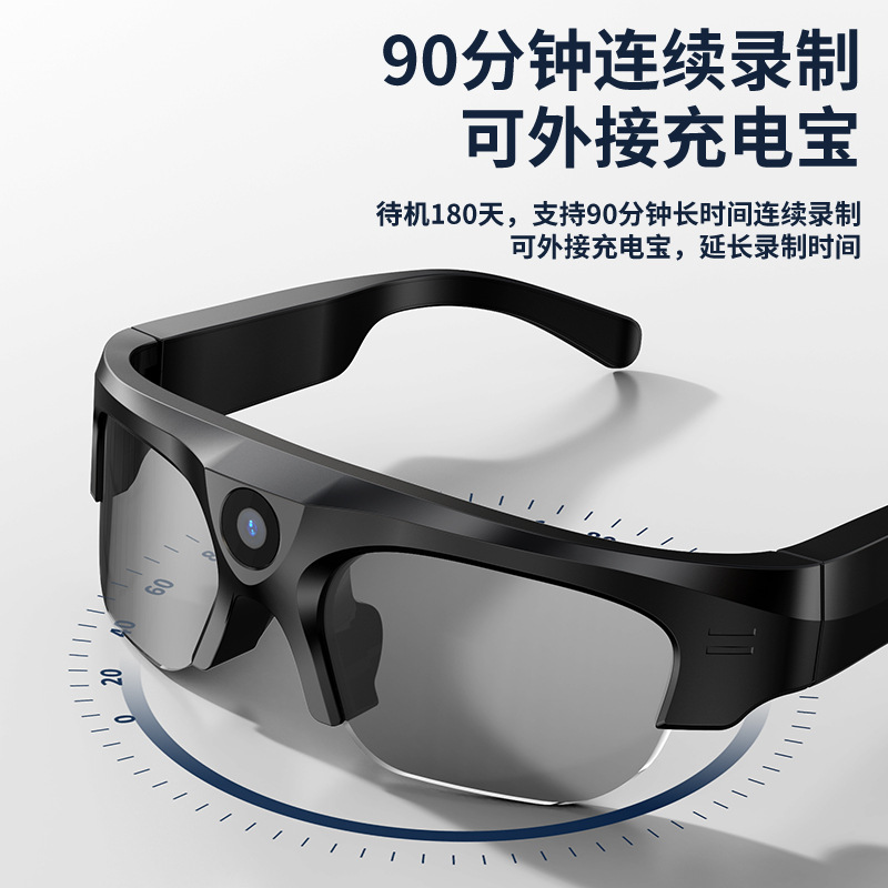 New cross-border anti-blue light audio wireless DV sports camera, running and cycling, music listening smart Bluetooth glasses and headphones Specification image