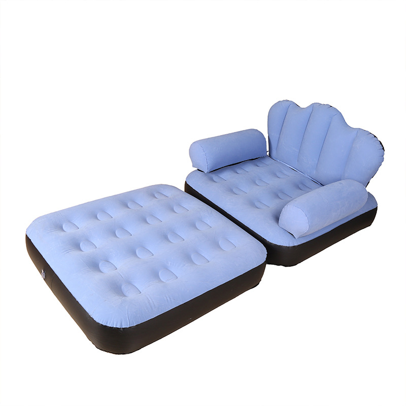 Cross-border inflatable lazy sofa, foldable lounge chair, outdoor sofa with footrests, combination lazy sofa, plush sofa Item Picture