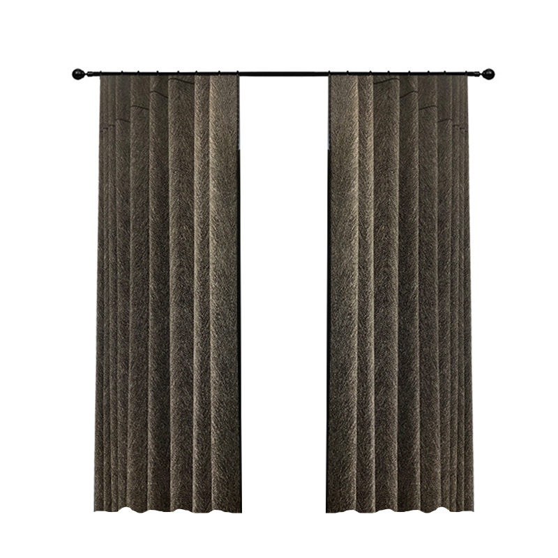 绍兴柯桥新款意式风现代简约风加厚高遮光棉麻窗帘布客厅卧室定制白底实物图