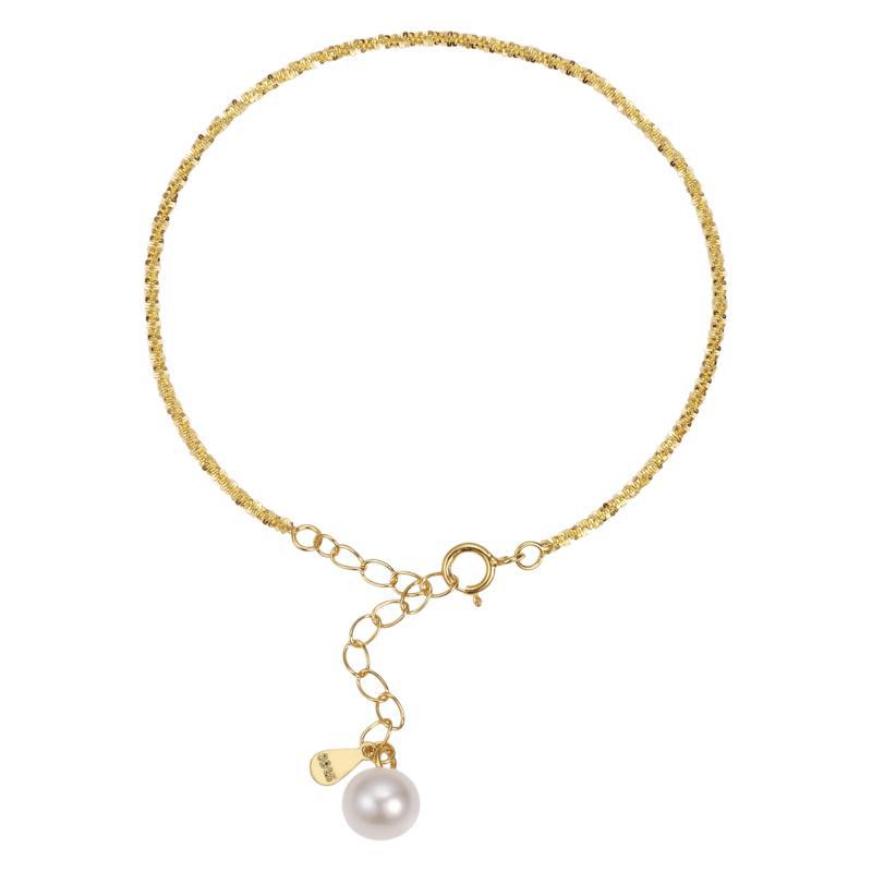 Wholesale of "Starry Sky Sparkling" couple silver bracelets for women. Design sense, niche vegetable flower chain, no color fading, simple jewelry Item Picture