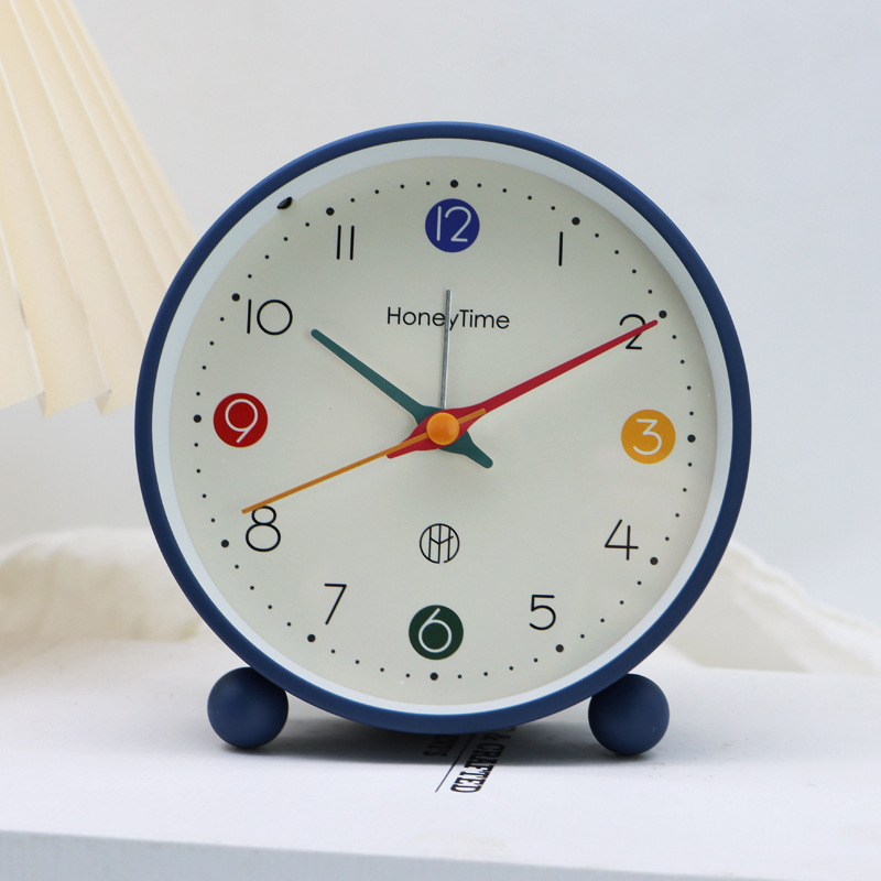 儿童小闹钟女孩静音男孩桌面起床神器钟表学生用专用学习时钟早教