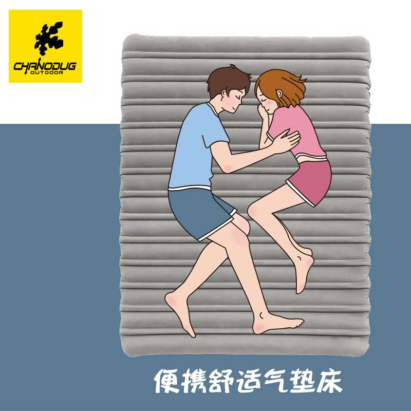Xanoduji inflatable bed, home double air cushion bed sheet, person inflatable mattress, thickened portable air cushion bed, simple and easy
