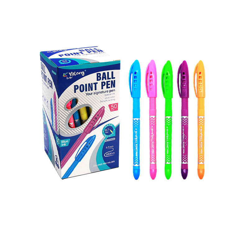 Yalong Cross-border's new Esay design ballpoint pen with a logo is a stationery batch for schools and offices