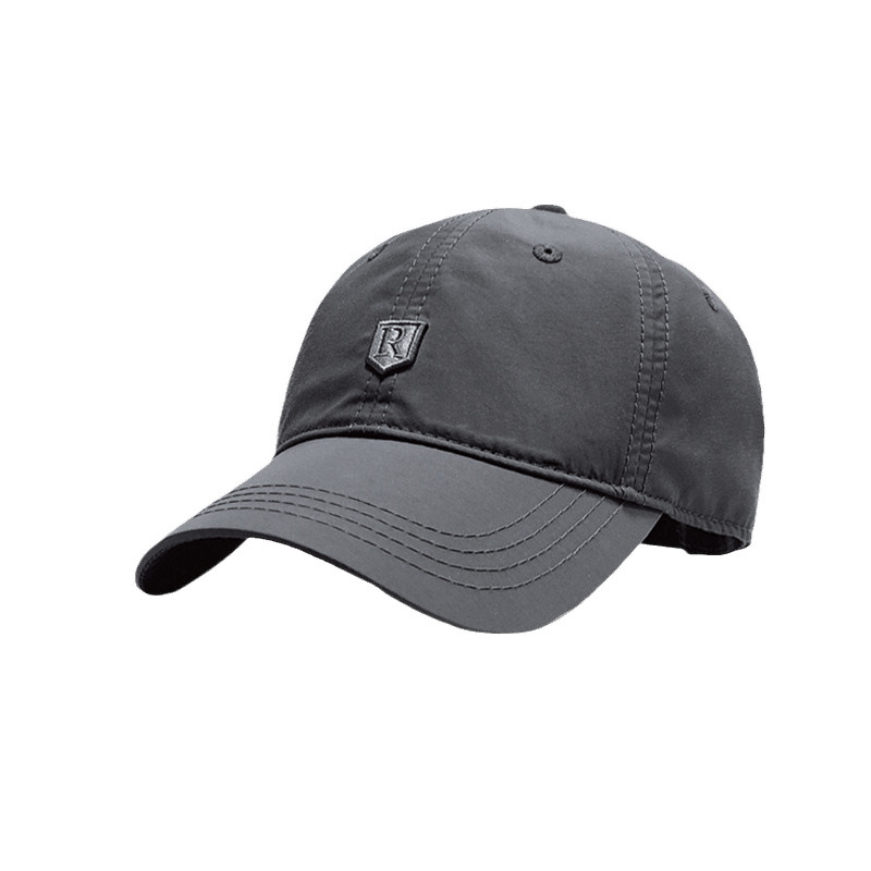 春夏户外速干帽子大头围棒球帽钓鱼运动登山鸭舌帽男时尚韩版百搭白底实物图