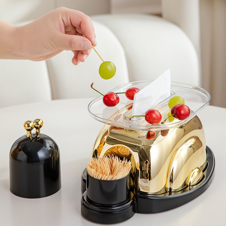Creative kitchen desktop tissue box, living room light luxury cartoon cute snail ceramic dining table tissue box, household wholesale Application Scenario