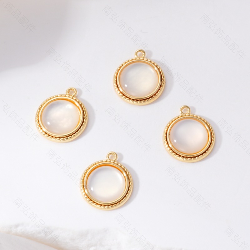 滴油/手工锆石配件/玉吊坠/不对称蝴蝶小配件/流苏产品图