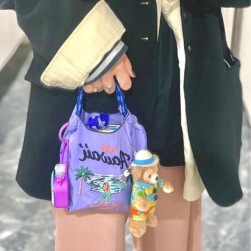 mini刺绣亲子尼龙防水手提包女迷你手提袋儿童便携手拎斜挎包收纳