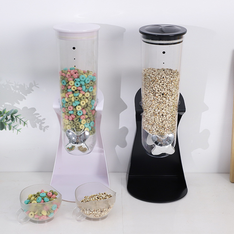 New type of cereal machine, kitchen cereal dispenser, cereal storage tank, single-tube desktop cereal machine for household use Specification image
