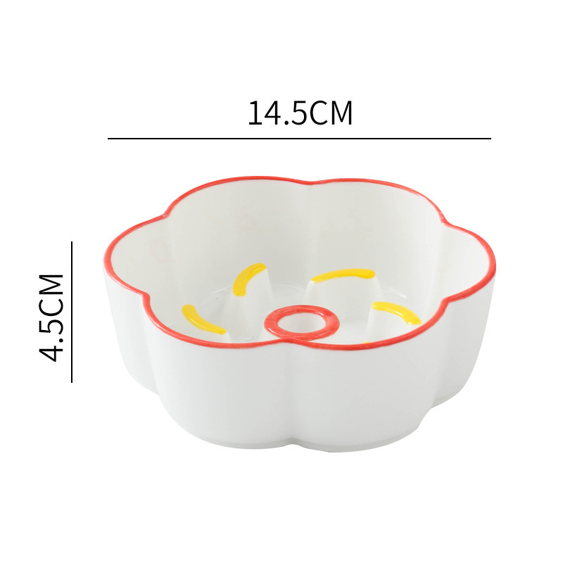 Cute cat bowl, anti-black chin, high-legged cat bowl, slow food bowl, high appearance level, dog bowl, pet bowl, rice bowl Specification image