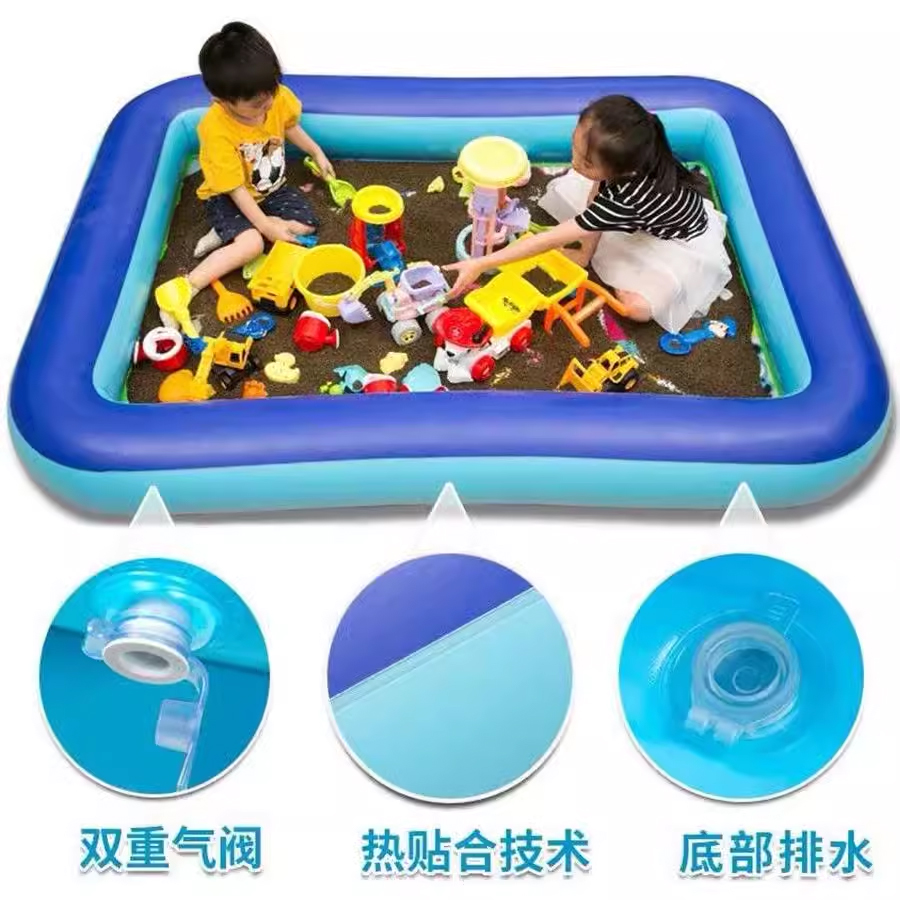 儿童钓鱼池捞鱼池沙池游泳池户外摆摊充气水池广场夜市公园摆地摊白底实物图