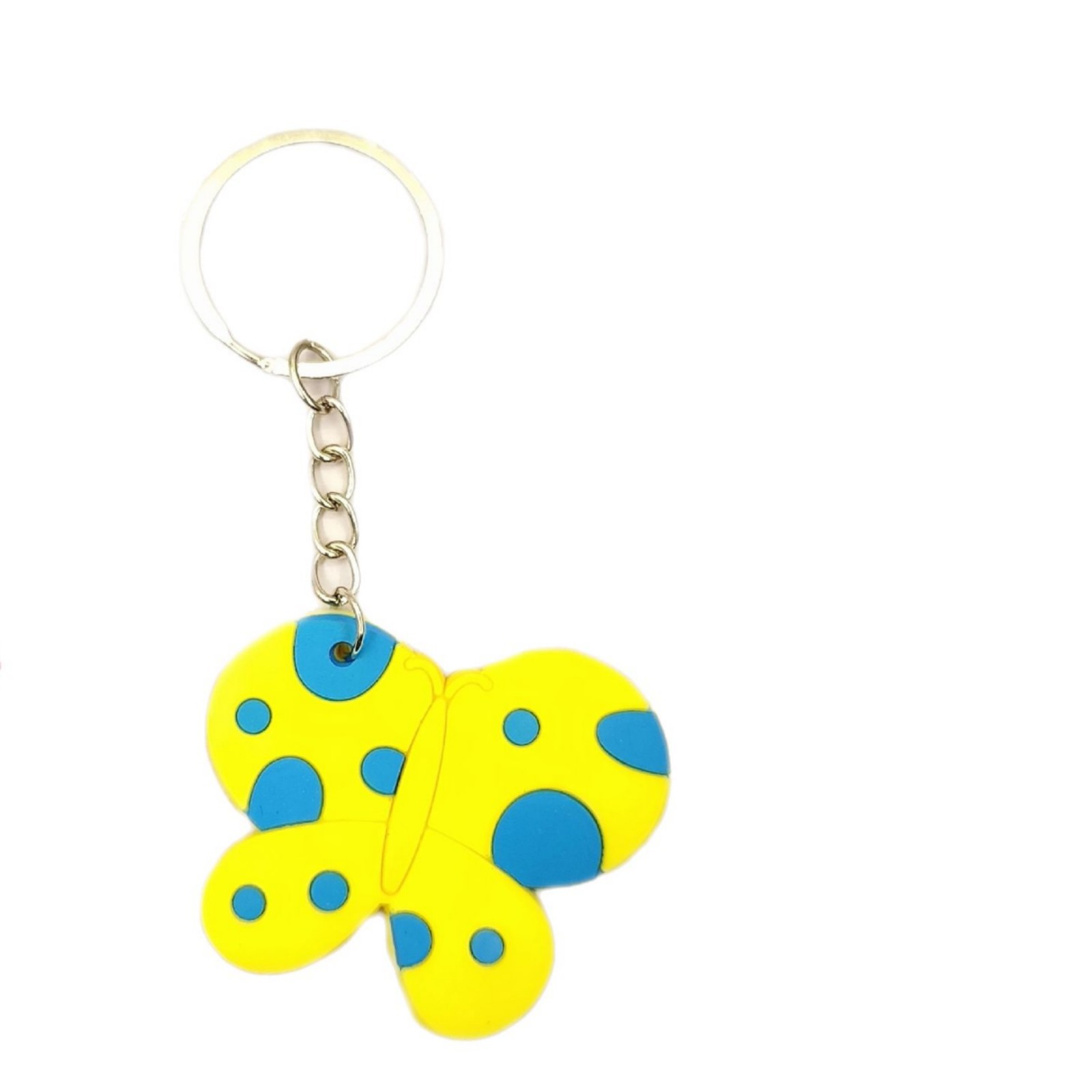 跨境热卖蝴蝶软胶钥匙扣儿童钥匙扣幼儿园小学生开学日分享白底实物图