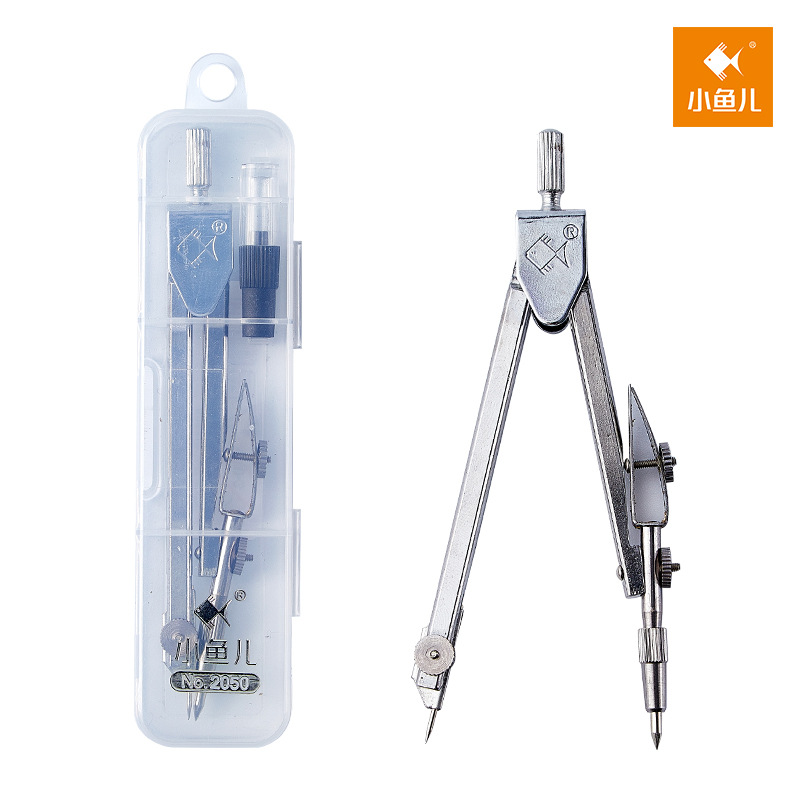 Xiaoyu 'er's in-stock student stationery, professional drawing design, stainless steel metal compass, drawing tools, iron compass Item Picture