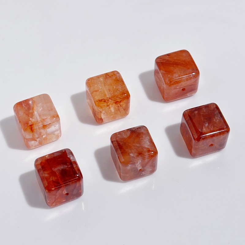 Gomas naturales cristales florales grandes cubos de azúcar perlas sueltas perlas de resina perlas de vidrio perlas accesorios Item Picture