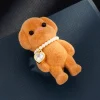 Cute and adorable plush little VIP brooch, new fashionable little animal dog brooch, exquisite plush figurine brooch Application Scenario