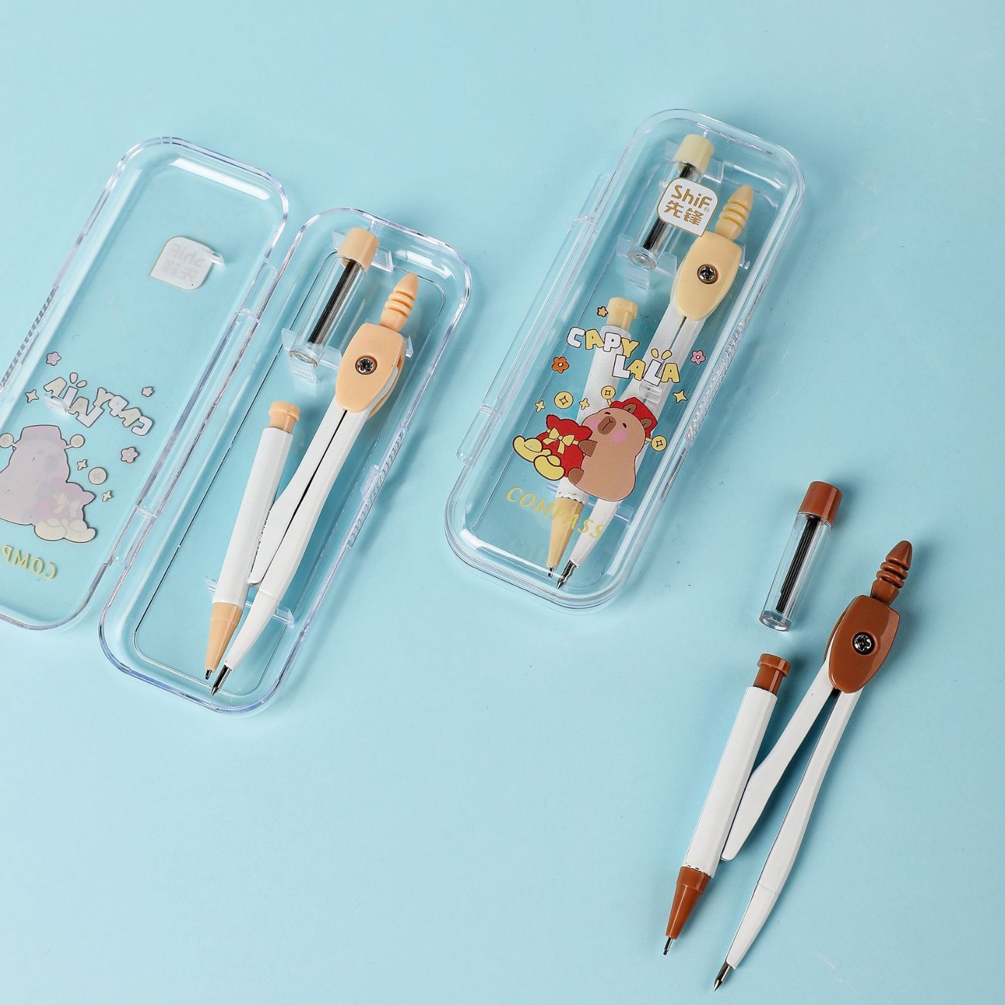 Pioneer 3175 Compass 2-piece Multi-functional student learning Supplies, Math Drawing Set, specially designed for exam drawing Item Picture