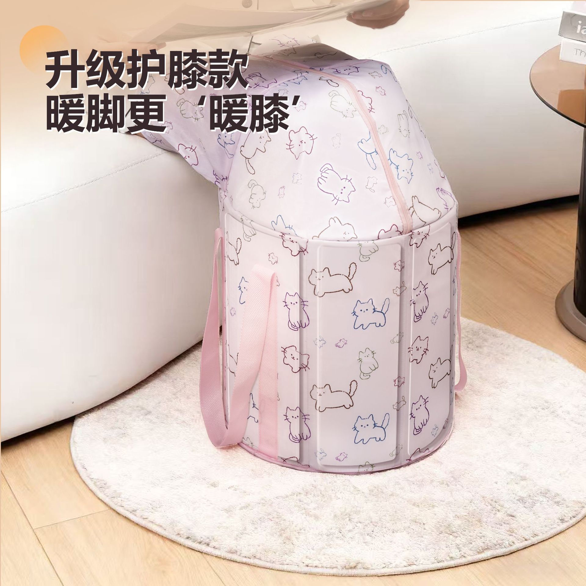可折叠泡脚袋加高过小腿家用便携式足浴神器洗脚盆保温泡脚桶宿舍产品图
