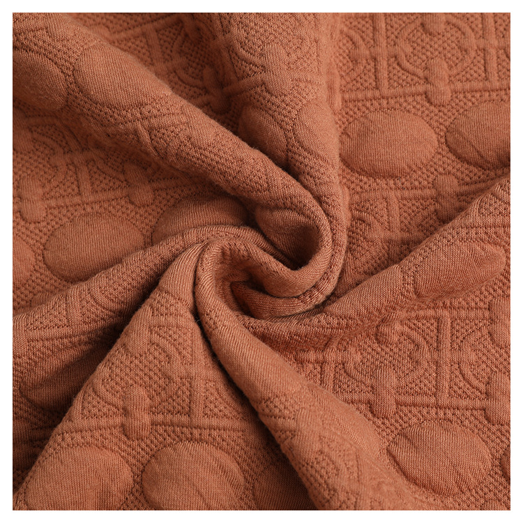 The manufacturer supplies knitted fabric elastic dyed cotton-like polyester yarn weft knitted jacquard air layer baby and children's fabric Application Scenario