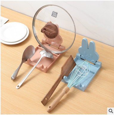 Zhishuo Creative Rabbit Pot Lid, cutting board rack, kitchen countertop, transparent spatula, chopsticks and spoons, draining rack, cutting board for storage Specification image