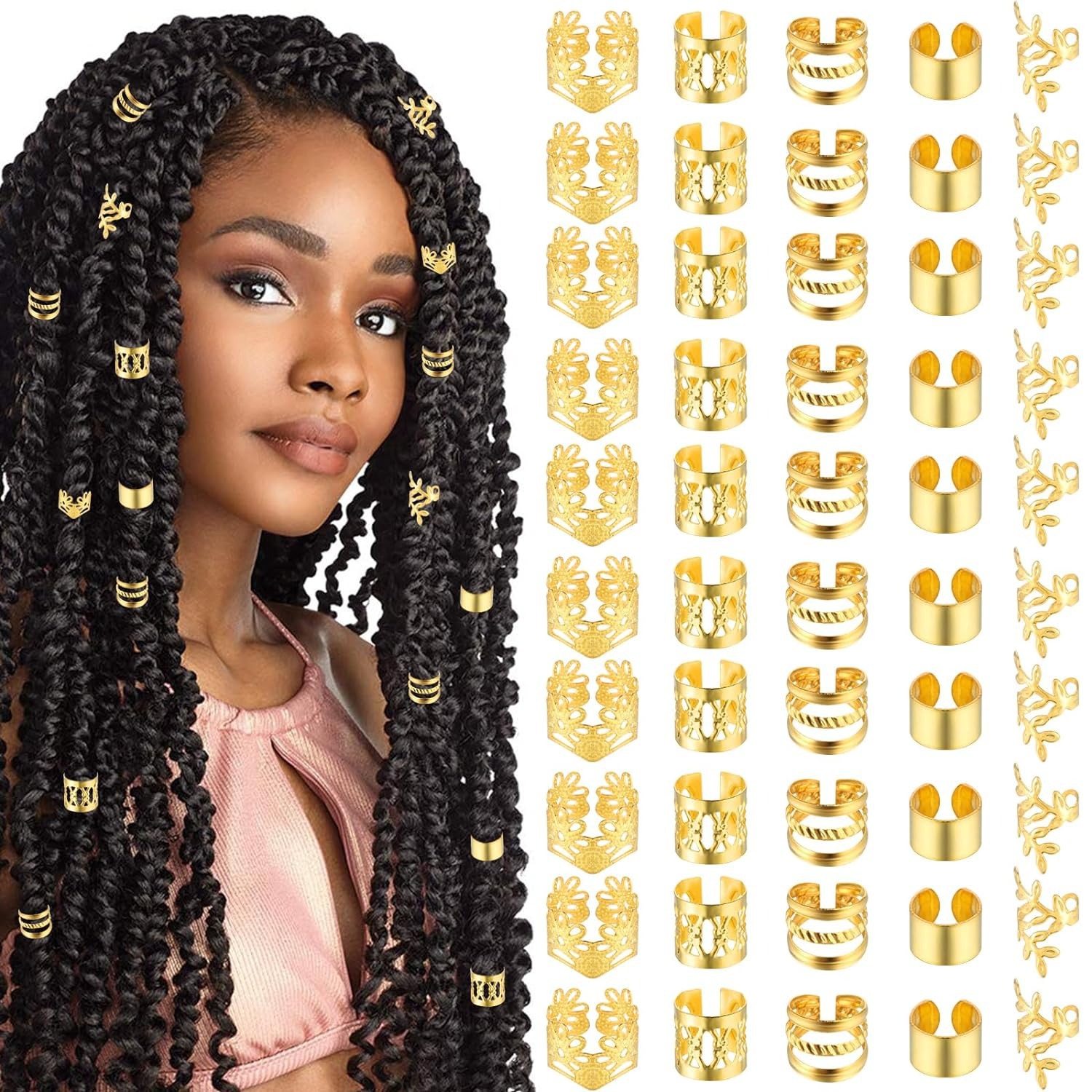 50 pieces of hollowed-out dreadlocks for cross-border use, exclusively for Amazon's Temu. Fully managed by shein, a best-selling product in Europe and America full figure