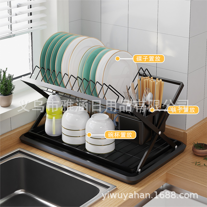 厨房碗筷架不锈钢沥水架多层收纳架防锈耐用细节图