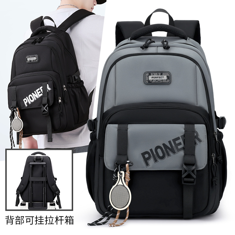 Cross-border nuevo junior high school estudiantes universitarios mochilas para hombres y mujeres estudiantes de secundaria viajes de negocios mochila de computadora de gran capacidad