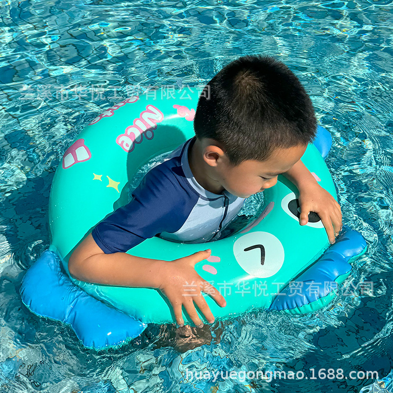 Wholesale of cartoon ugly fish swimming rings, thickened eco-friendly PVC printed underarm rings for children, and three-dimensional animal swimming rings Specification image