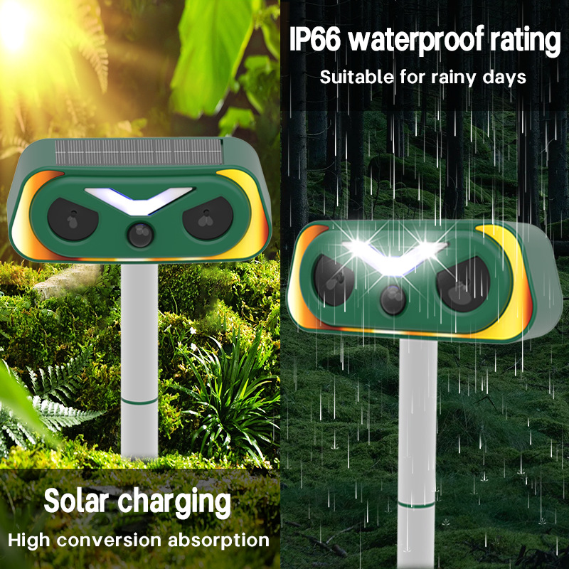 New cross-border animal repellent: Infrared sensor led flash rat repellent, outdoor solar bird repellent Specification image